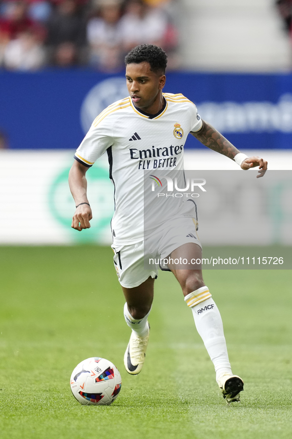 Rodrygo Goes right winger of Real Madrid and Brazil during the LaLiga EA Sports match between CA Osasuna and Real Madrid CF at Estadio El Sa...