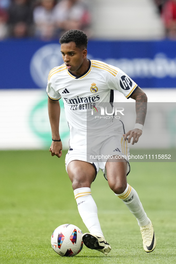 Rodrygo Goes right winger of Real Madrid and Brazil during the LaLiga EA Sports match between CA Osasuna and Real Madrid CF at Estadio El Sa...