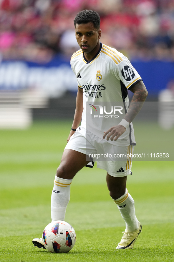 Rodrygo Goes right winger of Real Madrid and Brazil during the LaLiga EA Sports match between CA Osasuna and Real Madrid CF at Estadio El Sa...