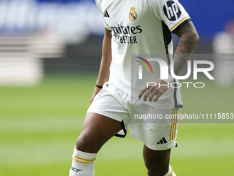 Rodrygo Goes right winger of Real Madrid and Brazil during the LaLiga EA Sports match between CA Osasuna and Real Madrid CF at Estadio El Sa...