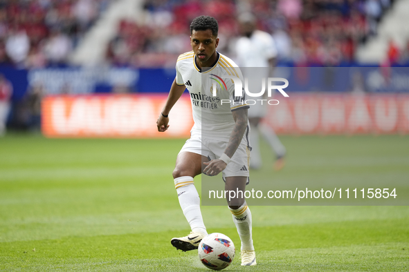 Rodrygo Goes right winger of Real Madrid and Brazil during the LaLiga EA Sports match between CA Osasuna and Real Madrid CF at Estadio El Sa...