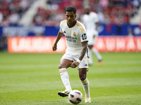 Rodrygo Goes right winger of Real Madrid and Brazil during the LaLiga EA Sports match between CA Osasuna and Real Madrid CF at Estadio El Sa...