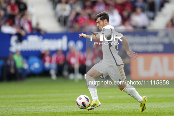 Brahim Diaz attacking midfield of Real Madrid and Spain during the LaLiga EA Sports match between CA Osasuna and Real Madrid CF at Estadio E...