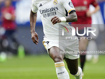 Vinicius Junior left winger of Real Madrid and Brazil during the LaLiga EA Sports match between CA Osasuna and Real Madrid CF at Estadio El...