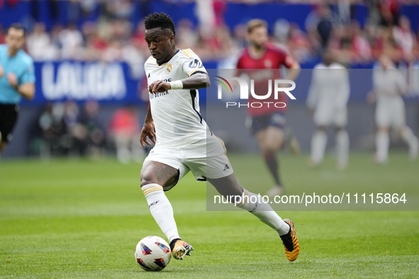 Vinicius Junior left winger of Real Madrid and Brazil during the LaLiga EA Sports match between CA Osasuna and Real Madrid CF at Estadio El...