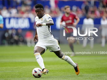 Vinicius Junior left winger of Real Madrid and Brazil during the LaLiga EA Sports match between CA Osasuna and Real Madrid CF at Estadio El...