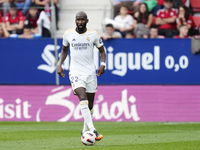 Antonio Rudiger centre-back of Real Madrid and Germany during the LaLiga EA Sports match between CA Osasuna and Real Madrid CF at Estadio El...