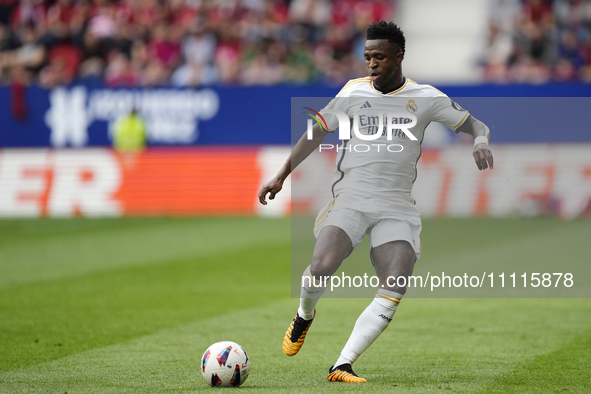 Vinicius Junior left winger of Real Madrid and Brazil during the LaLiga EA Sports match between CA Osasuna and Real Madrid CF at Estadio El...