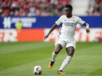 Vinicius Junior left winger of Real Madrid and Brazil during the LaLiga EA Sports match between CA Osasuna and Real Madrid CF at Estadio El...