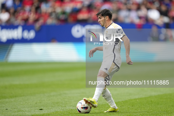 Brahim Diaz attacking midfield of Real Madrid and Spain during the LaLiga EA Sports match between CA Osasuna and Real Madrid CF at Estadio E...