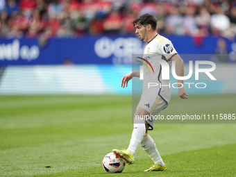 Brahim Diaz attacking midfield of Real Madrid and Spain during the LaLiga EA Sports match between CA Osasuna and Real Madrid CF at Estadio E...