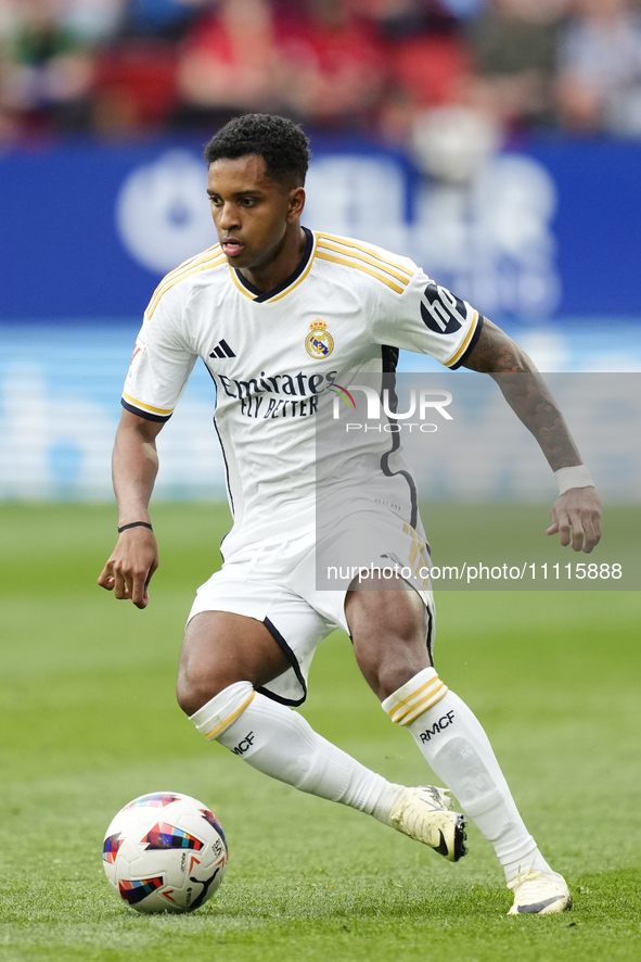 Rodrygo Goes right winger of Real Madrid and Brazil during the LaLiga EA Sports match between CA Osasuna and Real Madrid CF at Estadio El Sa...