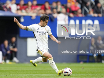 Brahim Diaz attacking midfield of Real Madrid and Spain during the LaLiga EA Sports match between CA Osasuna and Real Madrid CF at Estadio E...