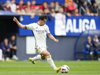 Brahim Diaz attacking midfield of Real Madrid and Spain during the LaLiga EA Sports match between CA Osasuna and Real Madrid CF at Estadio E...