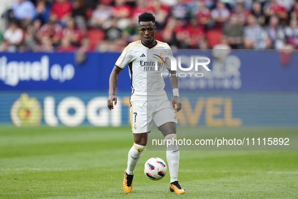 Vinicius Junior left winger of Real Madrid and Brazil during the LaLiga EA Sports match between CA Osasuna and Real Madrid CF at Estadio El...