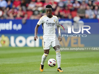 Vinicius Junior left winger of Real Madrid and Brazil during the LaLiga EA Sports match between CA Osasuna and Real Madrid CF at Estadio El...