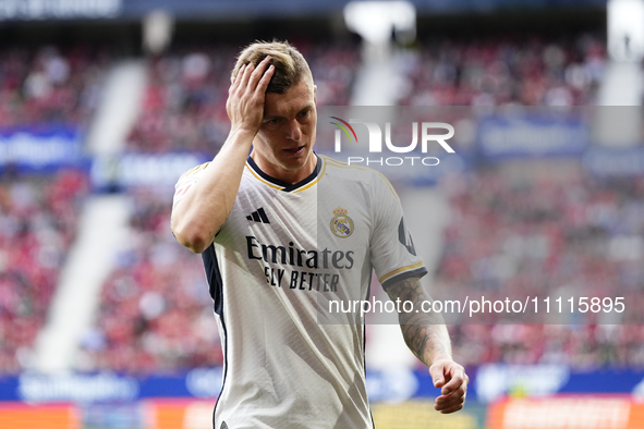 Toni Kroos central midfield of Real Madrid and Germany during the LaLiga EA Sports match between CA Osasuna and Real Madrid CF at Estadio El...