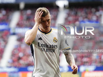 Toni Kroos central midfield of Real Madrid and Germany during the LaLiga EA Sports match between CA Osasuna and Real Madrid CF at Estadio El...