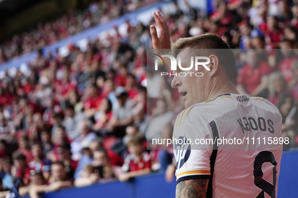 Toni Kroos central midfield of Real Madrid and Germany during the LaLiga EA Sports match between CA Osasuna and Real Madrid CF at Estadio El...