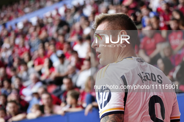 Toni Kroos central midfield of Real Madrid and Germany during the LaLiga EA Sports match between CA Osasuna and Real Madrid CF at Estadio El...