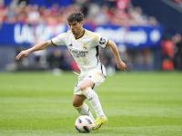 Brahim Diaz attacking midfield of Real Madrid and Spain during the LaLiga EA Sports match between CA Osasuna and Real Madrid CF at Estadio E...