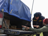 Participants are testing the MinesEye unmanned system for the detection of mines and explosive devices as part of the Mine Action research p...