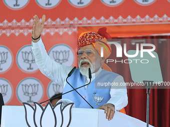 Prime Minister Narendra Modi is addressing a public meeting in support of BJP Jaipur Rural candidate Rao Rajendra Singh ahead of the Lok Sab...