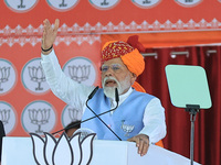 Prime Minister Narendra Modi is addressing a public meeting in support of BJP Jaipur Rural candidate Rao Rajendra Singh ahead of the Lok Sab...