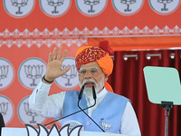 Prime Minister Narendra Modi is addressing a public meeting in support of BJP Jaipur Rural candidate Rao Rajendra Singh ahead of the Lok Sab...