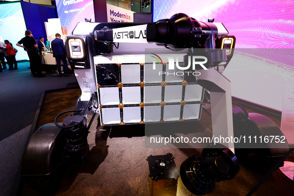 Venturi Astrolab is exhibiting FLEX, the largest lunar rover ever made, at the Mobile World Congress 2024 in Barcelona, Spain, on April 3, 2...