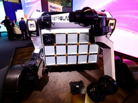 Venturi Astrolab is exhibiting FLEX, the largest lunar rover ever made, at the Mobile World Congress 2024 in Barcelona, Spain, on April 3, 2...