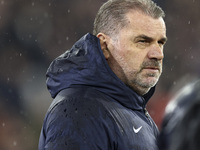 Ange Postecoglou is managing Tottenham Hotspur during the Premier League match between West Ham United and Tottenham Hotspur at the London S...