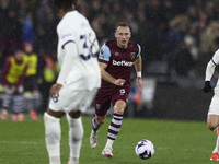 Vladimir Coufal of West Ham United is on the ball during the Premier League match between West Ham United and Tottenham Hotspur at the Londo...