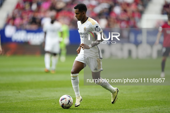 Rodrygo Goes right winger of Real Madrid and Brazil during the LaLiga EA Sports match between CA Osasuna and Real Madrid CF at Estadio El Sa...