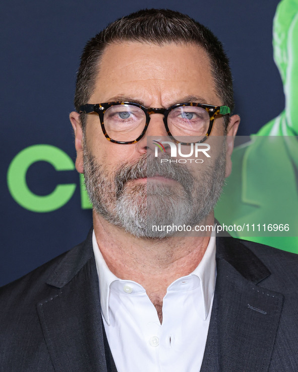Nick Offerman arrives at the Los Angeles Special Screening Of A24's 'Civil War' held at the Academy Museum of Motion Pictures on April 2, 20...