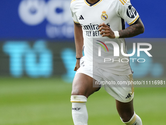 Rodrygo Goes right winger of Real Madrid and Brazil during the LaLiga EA Sports match between CA Osasuna and Real Madrid CF at Estadio El Sa...