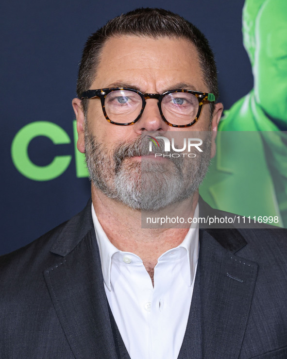 Nick Offerman arrives at the Los Angeles Special Screening Of A24's 'Civil War' held at the Academy Museum of Motion Pictures on April 2, 20...