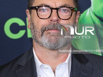 Nick Offerman arrives at the Los Angeles Special Screening Of A24's 'Civil War' held at the Academy Museum of Motion Pictures on April 2, 20...