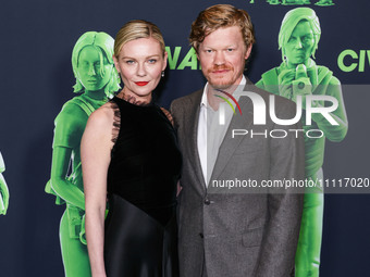 Kirsten Dunst and husband Jesse Plemons arrive at the Los Angeles Special Screening Of A24's 'Civil War' held at the Academy Museum of Motio...