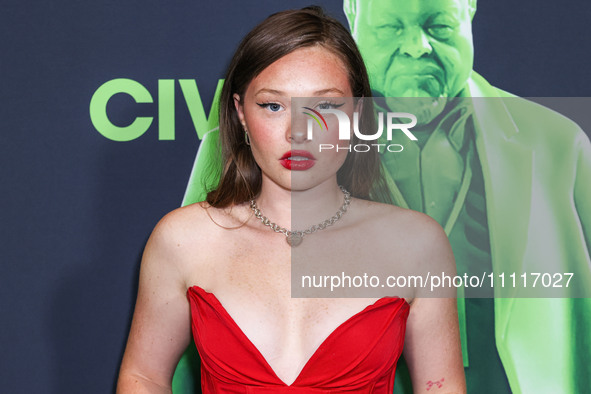 Zoe Colletti arrives at the Los Angeles Special Screening Of A24's 'Civil War' held at the Academy Museum of Motion Pictures on April 2, 202...