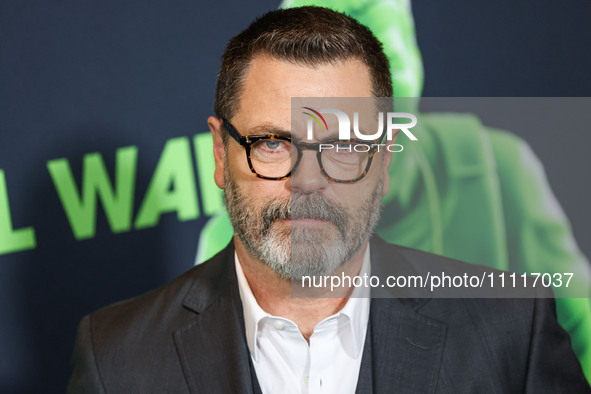 Nick Offerman arrives at the Los Angeles Special Screening Of A24's 'Civil War' held at the Academy Museum of Motion Pictures on April 2, 20...