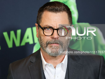 Nick Offerman arrives at the Los Angeles Special Screening Of A24's 'Civil War' held at the Academy Museum of Motion Pictures on April 2, 20...