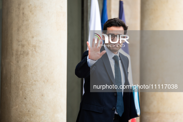 Minister of Foreign Affairs Stephane Sejourne is leaving the Council of Ministers in Paris, France, on April 3, 2024. 