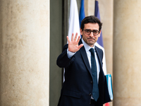 Minister of Foreign Affairs Stephane Sejourne is leaving the Council of Ministers in Paris, France, on April 3, 2024. (