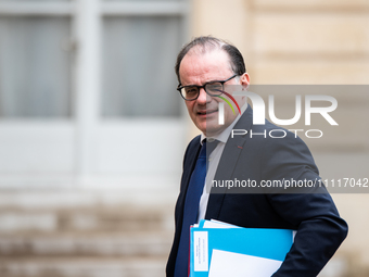 Emmanuel Moulin, Director General of Communication for Prime Minister Gabriel Attal, is arriving at the Elysee Palace in Paris, France, on A...