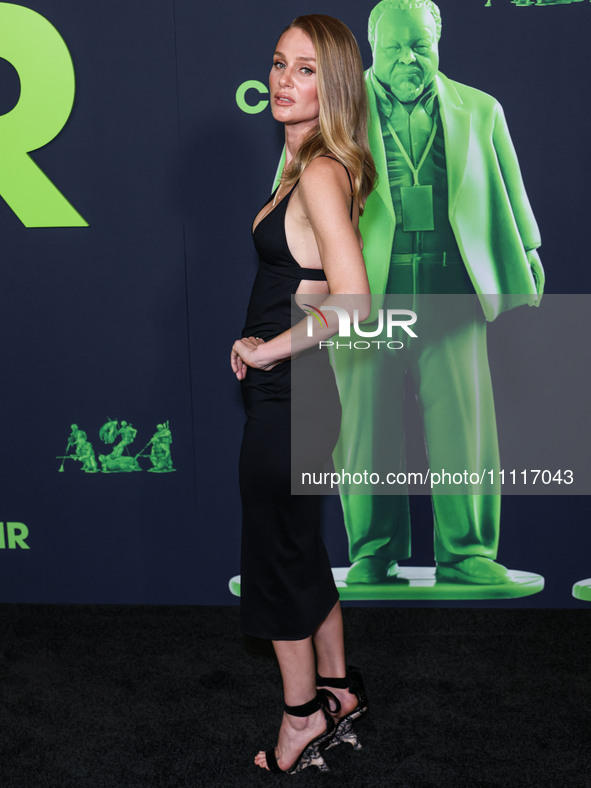 Elizabeth Gilpin wearing Prada arrives at the Los Angeles Special Screening Of A24's 'Civil War' held at the Academy Museum of Motion Pictur...