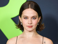 Cailee Spaeny wearing a dress by Christopher Esber arrives at the Los Angeles Special Screening Of A24's 'Civil War' held at the Academy Mus...