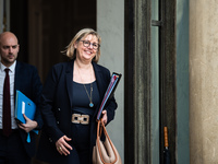 Sylvie Retailleau, the Minister of Higher Education and Research, is attending the Council of Ministers at the Elysee Palace in Paris, Franc...
