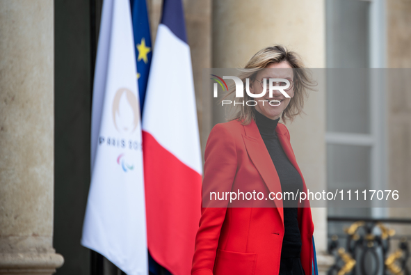 Deputy Minister of Agriculture Agnes Panier-Runacher is attending the Council of Ministers at the Elysee Palace in Paris, France, on April 3...