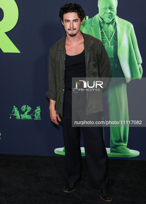 Gavin Leatherwood arrives at the Los Angeles Special Screening Of A24's 'Civil War' held at the Academy Museum of Motion Pictures on April 2...